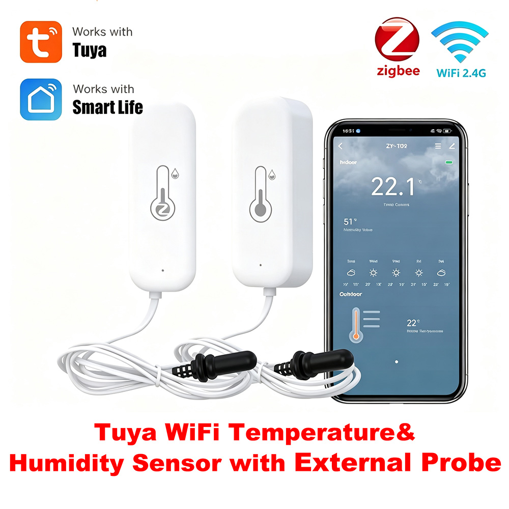 Weather Station Indoor - Tuya Zigbee WiFi Temperature Humidity Sensor